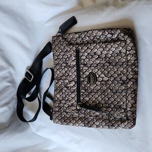 Coach Snake Print File Crossbody Bag F77481